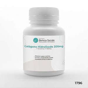 Colágeno Hidrolisado 300mg + Vitamina C 300mg