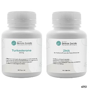 Turkesterone 600mg 60 Cápsulas + Zma 60 Cápsulas : 2 Produtos para Bombar