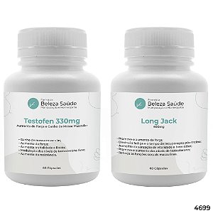 Testofen 330mg 60 Cápsulas + Long Jack 600mg 60 Cápsulas : 2 Suplementos para Bombar