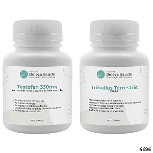 Testofen 330mg 60 Cápsulas + Tribullus Terrestris 800mg 60 Cápsulas : 2 Suplementos - Libido, Afrodisíaco, Estimulante