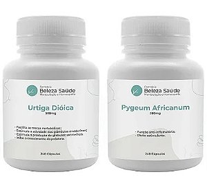 240 Cápsulas Urtiga Dioica 500mg & 240 Cápsulas Pygeum African 200mg : 2 produtos para a saúde da Próstata