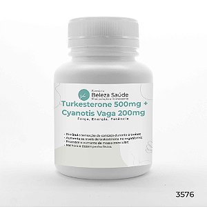 Turkesterone 500mg + Cyanotis Vaga 200mg - Força, Energia, Potência