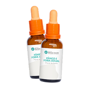 Floral de Bach Pânico e Fobia Social - Kit com 2 Unidades com 30ml
