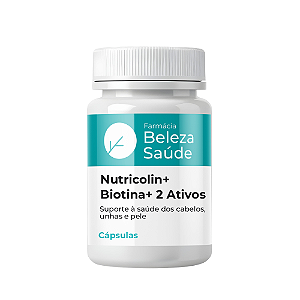 Nutricolin + Biotina + 2 Ativos - Cabelos, Pele e Unhas