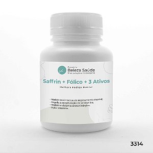 Saffrin + Fólico + 3 Ativos - Melhora Fadiga Mental