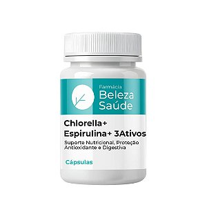 Chlorella + Spirulina + 3 Ativos | Detox