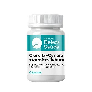Clorella (chlorella) + Cynara + Romã + Silybum : Detox Hepático
