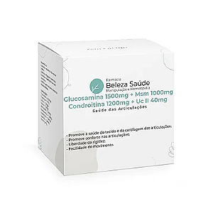 Glucosamina 1500 + Condroitina 1200 + Msm 1000 + Uc II 40mg