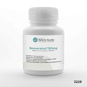 Resveratrol 150mg Saúde do Coração e Mental