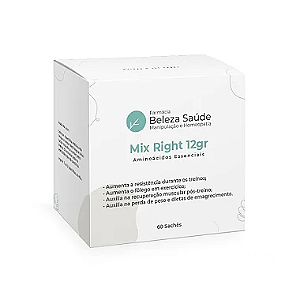Mix Right 12gr - Aminoácidos Essenciais com a Proporção Molar do Dr. Lair Ribeiro - 60 Sachês