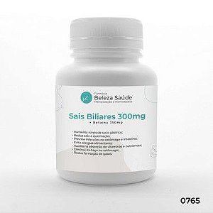 Sais Biliares 300mg + Betaína 350mg - Normalizador da digestão de lipídios (gordura)