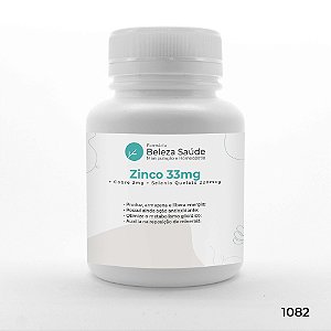 Zinco 33mg + Cobre 2mg + Selenio Quelato 220mcg : Ação Antioxidante, Alerta Mental, Reposição de Minerais