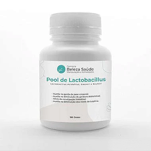 Pool de Lactobacillus - Probiótico para Emagrecer e Permanecer Magro Fórmula Dr. Lair Ribeiro - 180 Cápsulas
