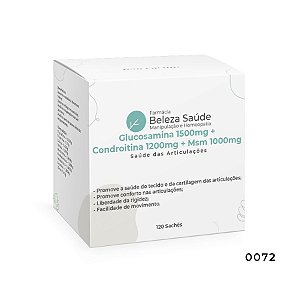 Glucosamina 1500 + Condroitina 1200 + Msm 1000 - 120 Doses