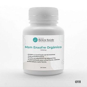 Msm Enxofre Orgânico 1500mg - 120 cápsulas