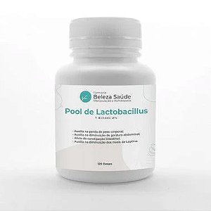 Pool de Lactobacillus 7 Bilhões UFC - Probiótico para Saúde Digestiva Total - 120 doses
