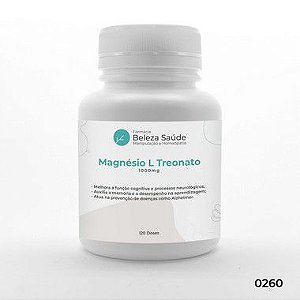 Magnésio L Treonato 1000mg - 120 doses