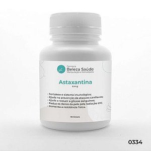 Astaxantina 6mg - Saúde Mental e Física - 90 doses