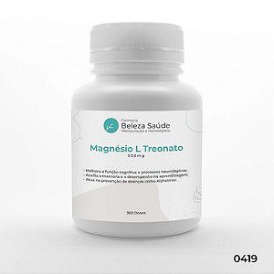 Magnésio L Treonato 550mg - 360 doses