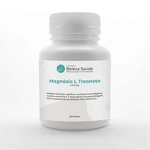 Magnésio L Treonato 450mg - 200 doses