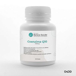 Coenzima Q10 100mg :  Grau Farmacêutico Pureza Máxima 120 doses