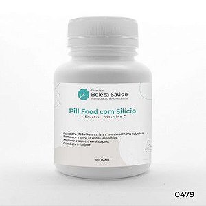 Pill Food com Silício + Enxofre + Vitamina C - 180 doses