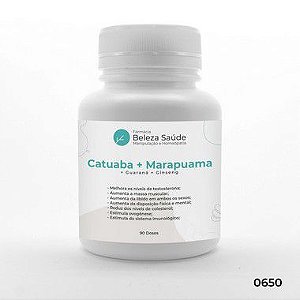 Catuaba + Ginseng + Guaraná + Marapuana - Energia - 90 doses