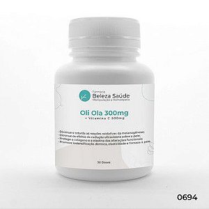 Oli Ola 300mg + Vitamina C 500mg - Combate Manchas e Melasma - 30 doses