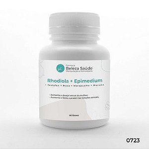 Rhodiola + Epimedium + Testofen + Maca + Marapuama + Mucuna :  Revigorante Feminino, Desempenho - 60 doses