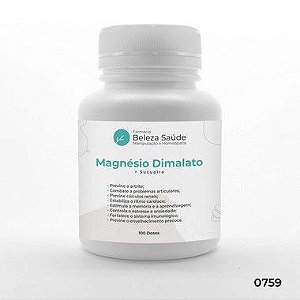 Magnésio Dimalato  + Sucupira - Combate Fadiga e Inflamações - 100 doses