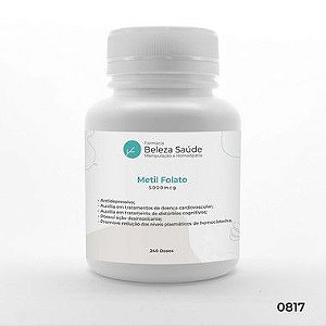 Metilfolato 5000mcg  - Detox e Ação Cardiovascular - 240 doses