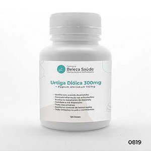 Urtiga Dióica 300mg + Pygeum Africanum 100mg - 120 doses