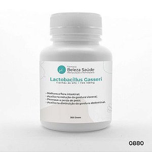 Probiótico para Gordura Localizada : Lactobacillus Gasseri 1 bilhão de UFC + FOS 100mg - 360 doses