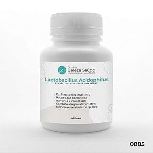 Lactobacillus Acidophilus Probiótico Para Flora Intestinal - 60 doses