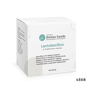 Lactobacillus - Probiótico Ativos da Marca : Lactobacillus Paracasei 1 Bilhão ufc, Lactobacillus Rhamnosus 1 Bilhão ufc, Lactobacillus Acidophilus 1 Bilhão ufc, Bifidobacterium lactis 1 Bilhão ufc, FOS - 60 sachês