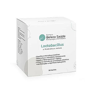 Lactobacillus - Probiótico Ativos da Marca : Lactobacillus Paracasei 1 Bilhão ufc, Lactobacillus Rhamnosus 1 Bilhão ufc, Lactobacillus Acidophilus 1 Bilhão ufc, Bifidobacterium lactis 1 Bilhão ufc, FOS - 90 sachês