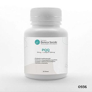 PQQ 10mg + CoQ10 100mg - Memória e Imunidade - 30 doses