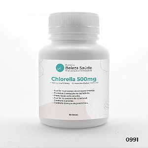 Chlorella 500mg + Spirulina 500mg - Composto Detox Natural - 90 doses