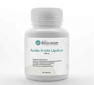 Ácido R Alfa Lipóico 600mg : Antioxidante Universal 30 Caps