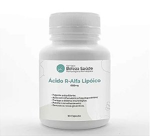 Ácido R Alfa Lipóico 600mg : Antioxidante Universal 60 Caps