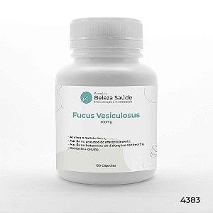 Fucus Vesiculosus 500mg : ( Alga Parda ) 180 Cápsulas