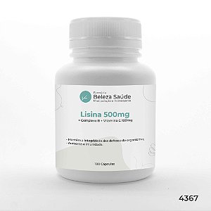 Lisina 500mg + Complexo B + Vitamina C 100mg : Imuno 180 Cps