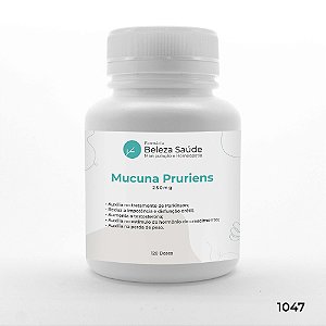 Mucuna Pruriens 250mg - Melhor desempenho nos treinos - 120 doses