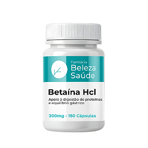Betaina Cloridrato Hcl 300mg : 180 Cápsulas