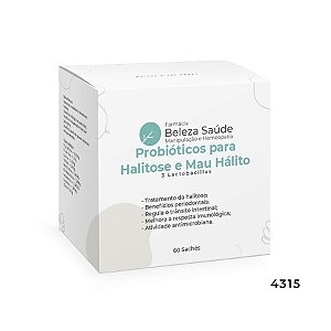 Probióticos Halitose Mau Hálito : 3 Lactobacillus 60 Sachês