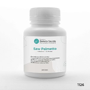 Saw Palmeto + Biotina + 2 Ativos - Queda de Cabelos - 240 doses