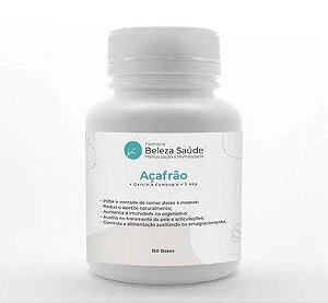 Açafrão + Garcínia Cambogia + 5 Htp : Modulador de Peso Inibidor de Doces e Massas - 150 doses