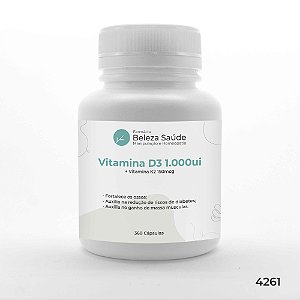 Vitamina D3 1.000ui + Vitamina K2 150mcg : 360 Cápsulas