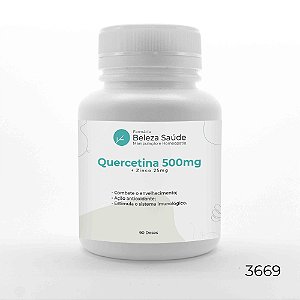 Quercetina 500mg + Zinco 25mg : 90 Cápsulas