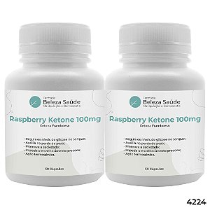 Raspberry Ketone 100mg : Cetona Framboesa 2 Potes X 60 Caps